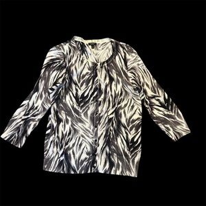 Talbots Marbled Knit Button-Front Cardigan – Size M